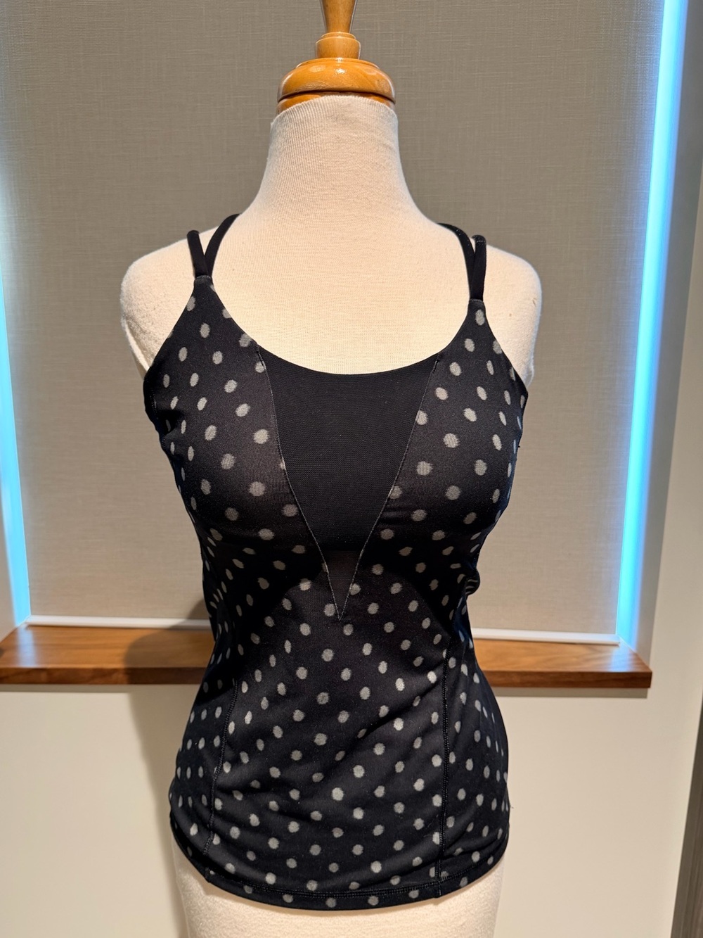 lululemon athletica Black Tank with Polka Dots